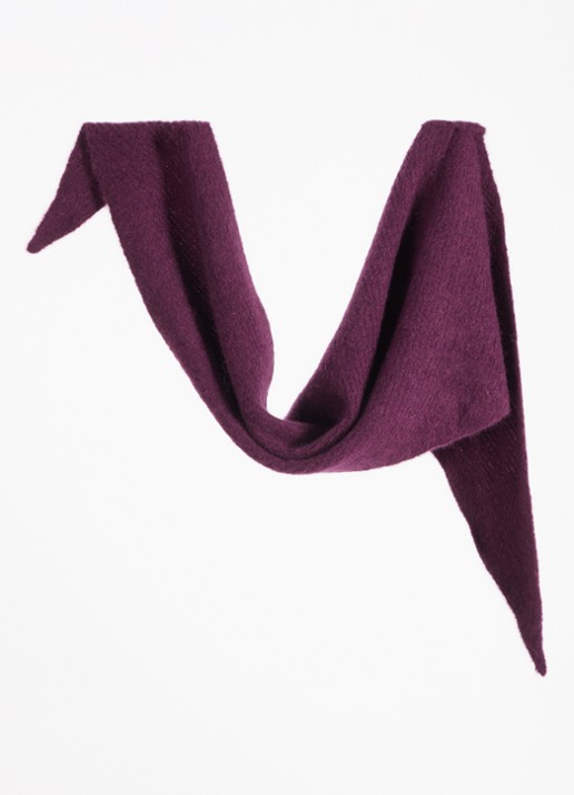 MSCH Copenhagen MSCHBondie Hope sjaal in alpaca wolblend 140 x 50 cm - detail aubergine