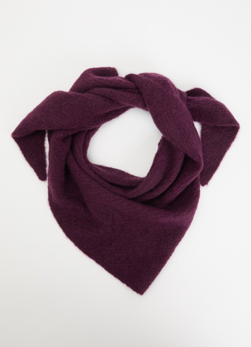 MSCH Copenhagen MSCHBondie Hope sjaal in alpaca wolblend 140 x 50 cm - voorkant 3 aubergine