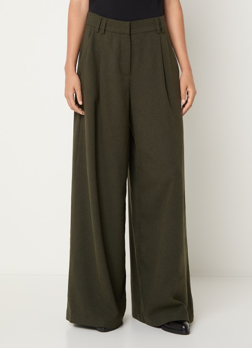 MSCH Copenhagen MSCHCabrie high waist wide fit pantalon met steekzakken
