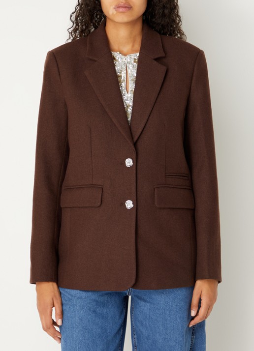MSCH Copenhagen MSCHElliot blazer in wolblend met klepzakken