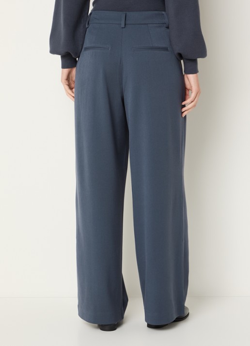 MSCH Copenhagen MSCHHenrika high waist loose fit pantalon met plooidetail - achterkant 2 indigo