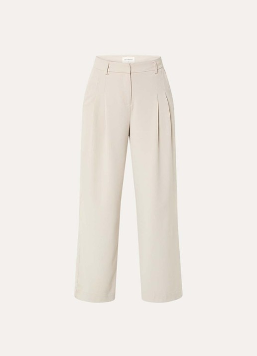 MSCH Copenhagen MSCHHenrika high waist loose fit pantalon met steekzakken - voorkant 2 beige