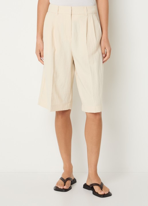 MSCH Copenhagen MSCHKeeley high waist wide fit korte broek met steekzakken