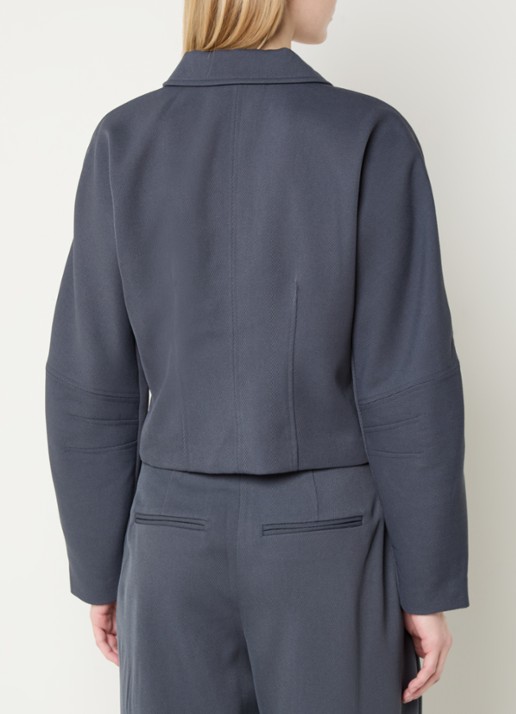 MSCH Copenhagen MSCHLauretta jack in wolblend - achterkant 4 blauw