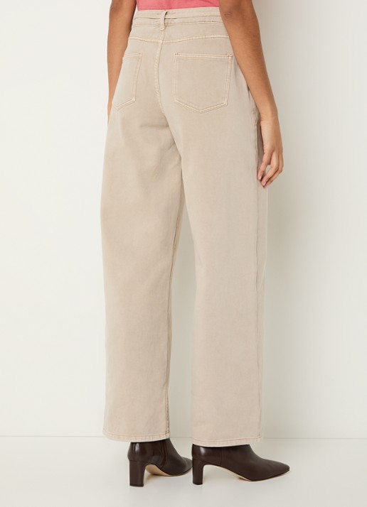 MSCH Copenhagen MSCHLio high waist regular fit jeans met gekleurde wassing - achterkant 4 beige