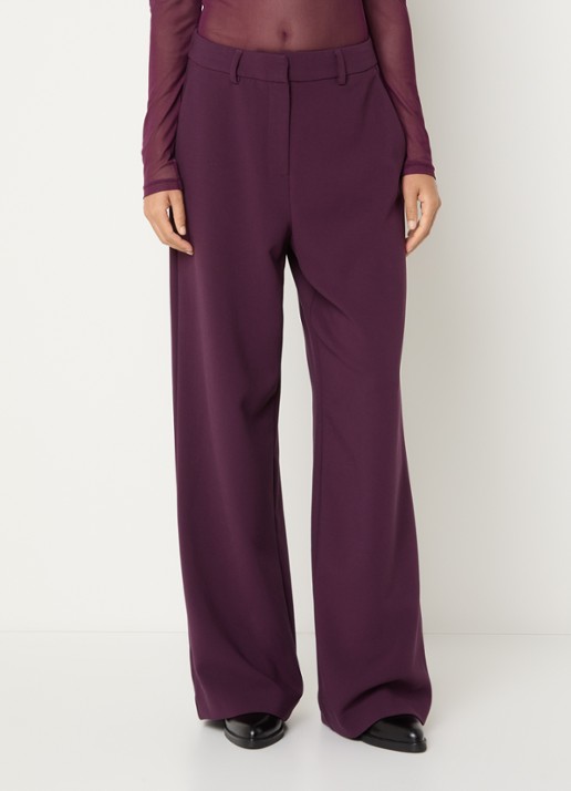 MSCH Copenhagen MSCHMacy high waist wide fit pantalon met steekzakken