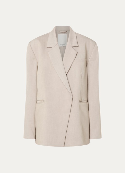 MSCH Copenhagen MSCHMarceli oversized blazer met schoudervulling - voorkant 3 taupe