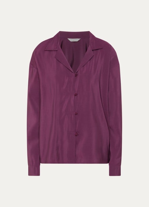 MSCH Copenhagen MSCHMarike blouse van satijn - voorkant 2 paars