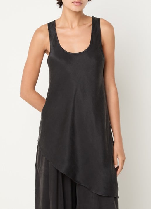 MSCH Copenhagen MSCHMolie tanktop met asymmetrische zoom en glanzende finish