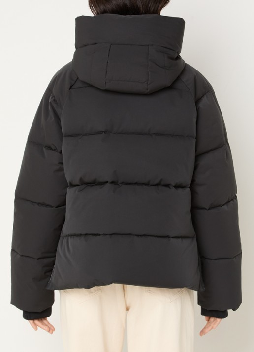 MSCH Copenhagen MSCHPavinaria puffer jack met steekzakken en capuchon - achterkant 4 zwart