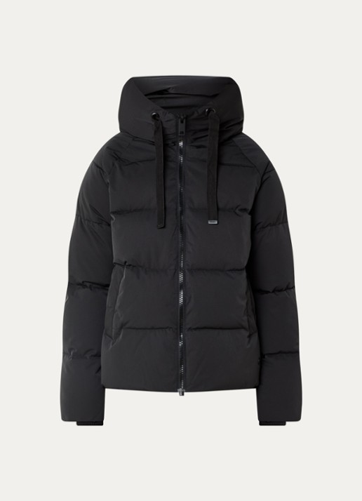 MSCH Copenhagen MSCHPavinaria puffer jack met steekzakken en capuchon - voorkant zwart