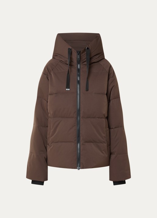 MSCH Copenhagen MSCHPavinaria puffer jack met steekzakken en capuchon - voorkant bruin