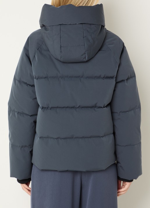 MSCH Copenhagen MSCHPavinaria puffer jack met steekzakken en capuchon - achterkant 4 staalblauw