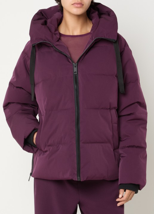 MSCH Copenhagen MSCHPavinaria puffer jack met steekzakken en capuchon - detail 2 paars
