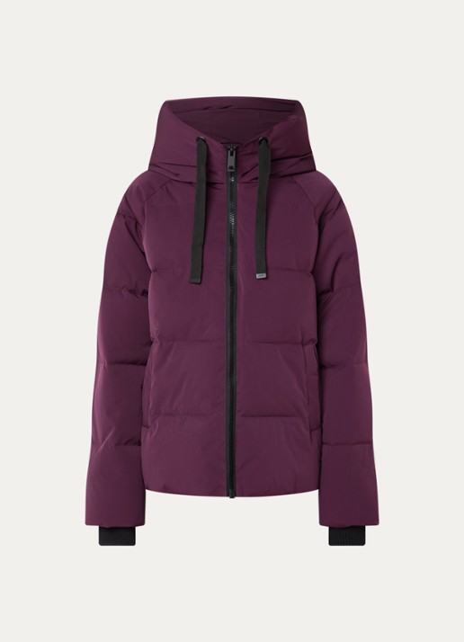 MSCH Copenhagen MSCHPavinaria puffer jack met steekzakken en capuchon - voorkant 3 paars