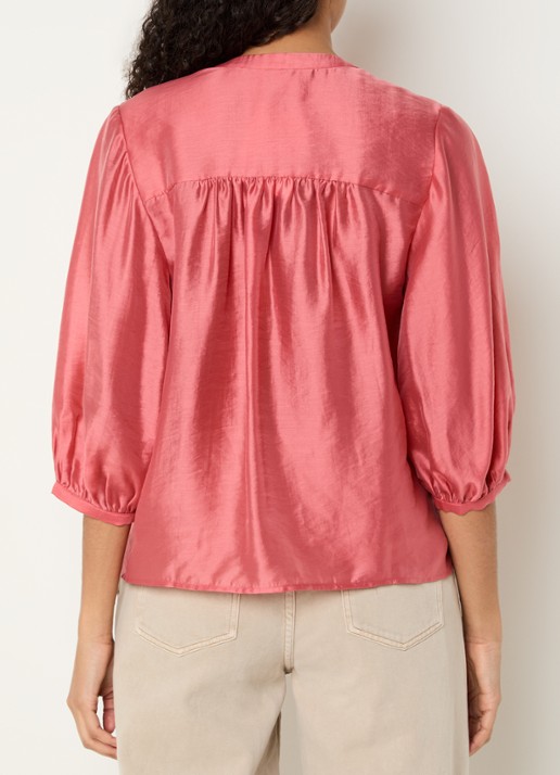 MSCH Copenhagen MSCHRamona blouse met ballonmouwen - achterkant 4 roze