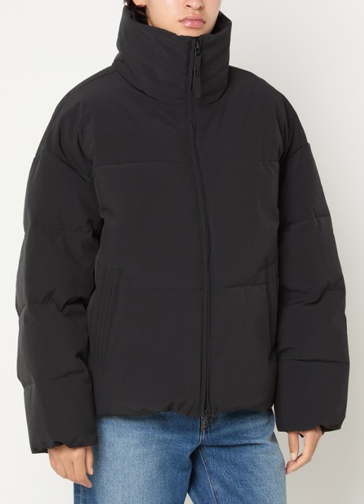 MSCH Copenhagen MSCHRefron puffer jack met steekzakken - detail zwart