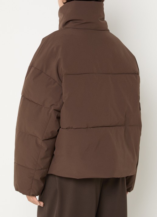 MSCH Copenhagen MSCHRefron puffer jack met steekzakken - achterkant 3 bruin