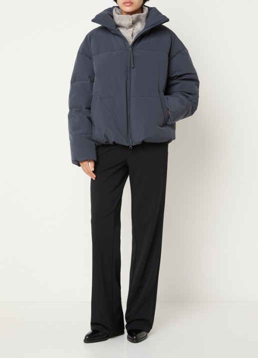 MSCH Copenhagen MSCHRefron puffer jack met steekzakken - voorkant 3 staalblauw