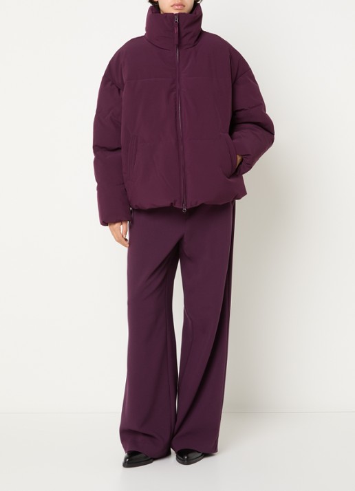MSCH Copenhagen MSCHRefron puffer jack met steekzakken - voorkant 3 bordeauxrood