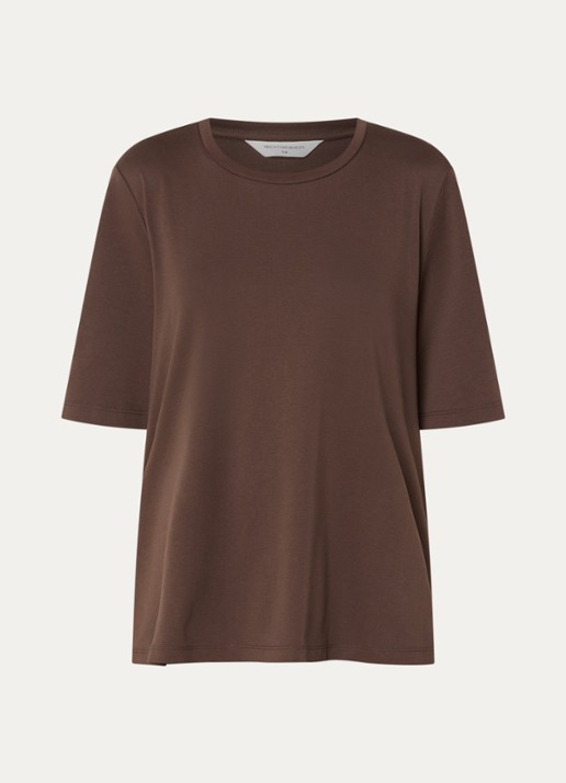 MSCH Copenhagen MSCHRelish T-shirt met ronde hals - voorkant 3 bruin