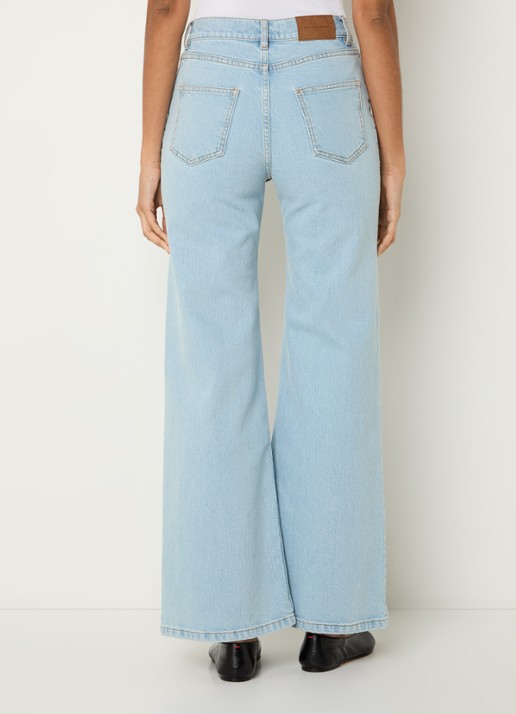 MSCH Copenhagen MSCHSolia high waist flared jeans met lichte wassing - achterkant 5 indigo
