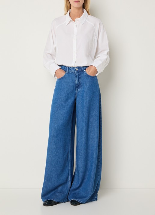 MSCH Copenhagen MSCHSusana Selmina blouse met kraag - voorkant 2 wit