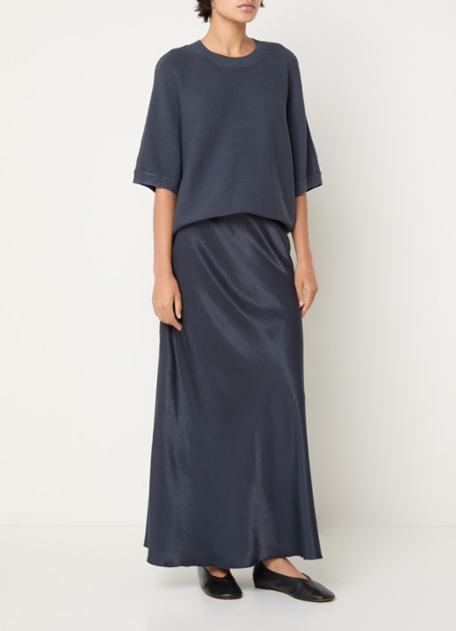 MSCH Copenhagen MSCHThamira grofgebreide pullover - voorkant 2 staalblauw