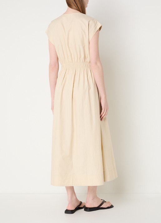 MSCH Copenhagen MSCHWiliane midi tuniekjurk met steekzakken - achterkant 4 beige