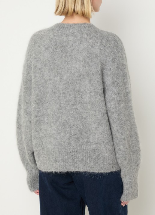 MSCH Copenhagen Tila grofgebreide trui in alpaca wolblend - achterkant 4 grijs