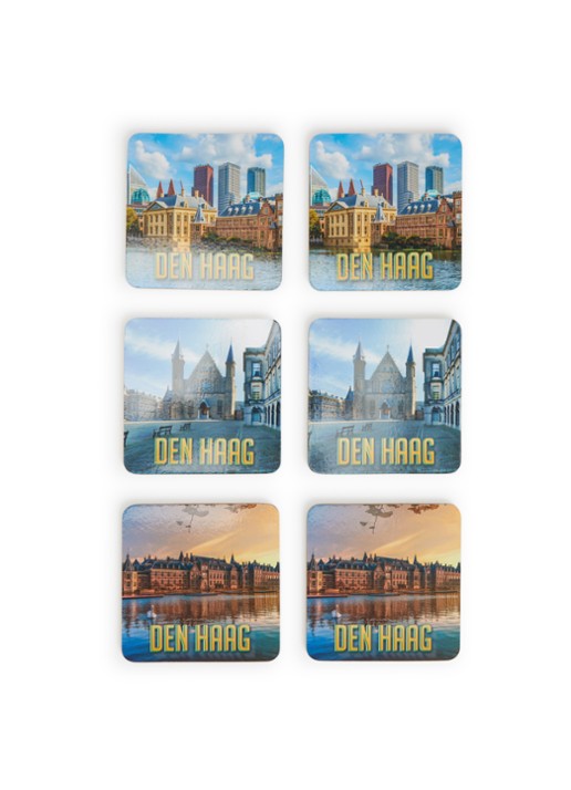 MTDay Den Haag onderzetters van kurk set van 6