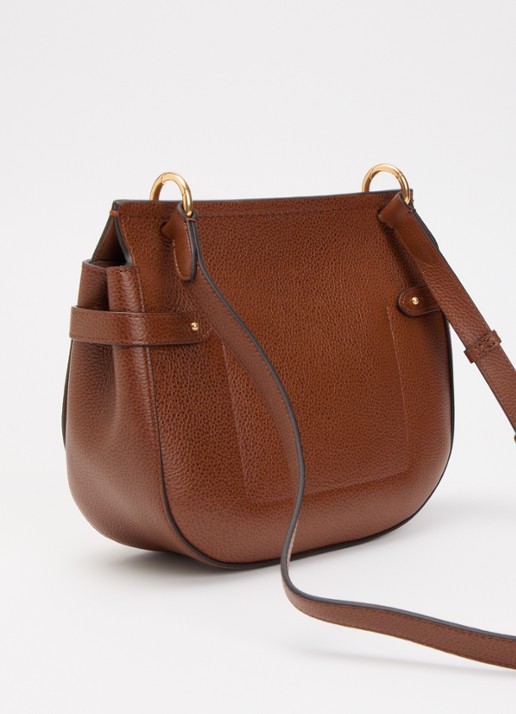 Mulberry Amberley crossbodytas van leer met verstelbare schouderriem - achterkant 5 hazelnootbruin