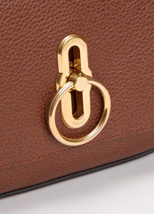 Mulberry Amberley crossbodytas van leer met verstelbare schouderriem - detail 4 hazelnootbruin