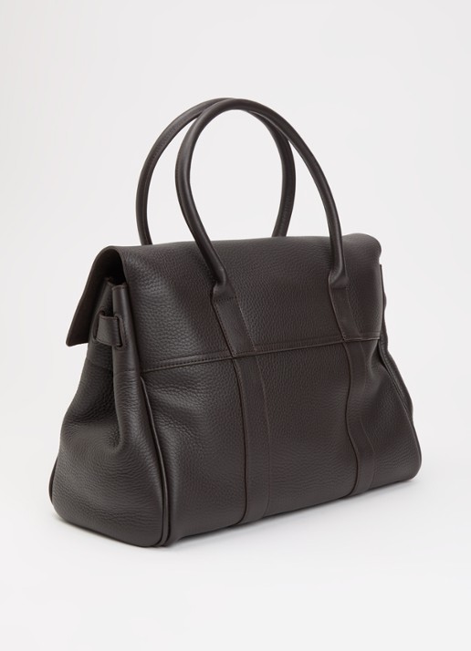 Mulberry Bayswater schoudertas van leer - achterkant 5 donkerbruin