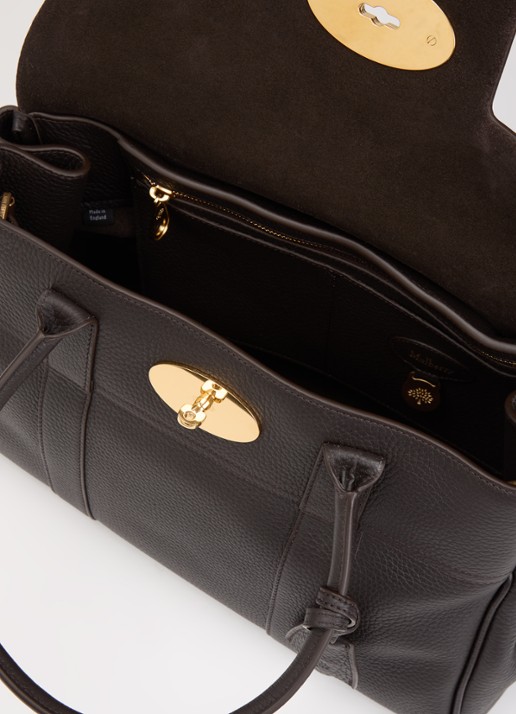 Mulberry Bayswater schoudertas van leer - detail donkerbruin