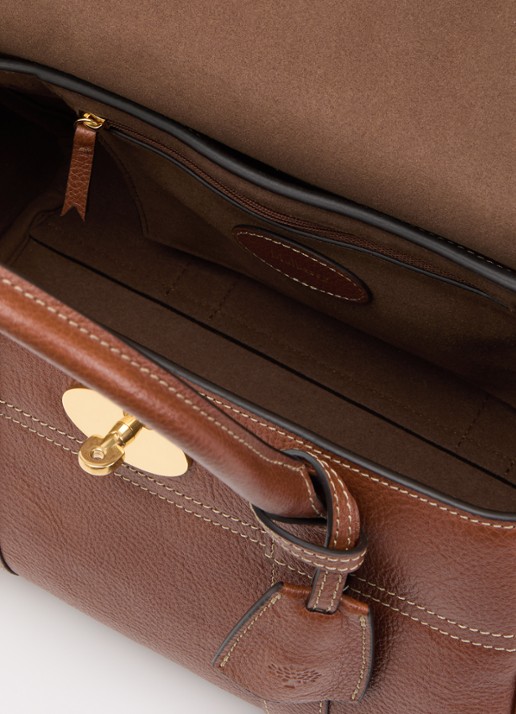 Mulberry Bayswater Small handtas van leer met afneembare schouderriem - detail bruin