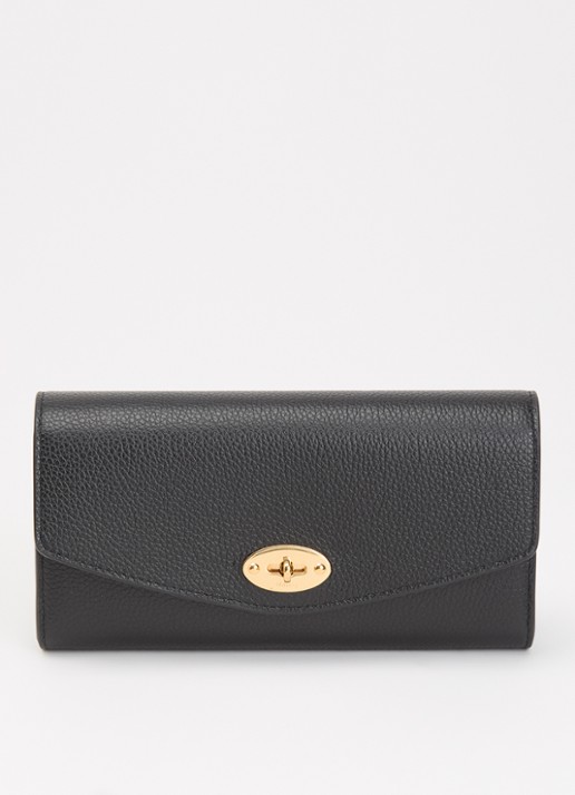 Mulberry Darley Classic portemonnee van leer - voorkant zwart