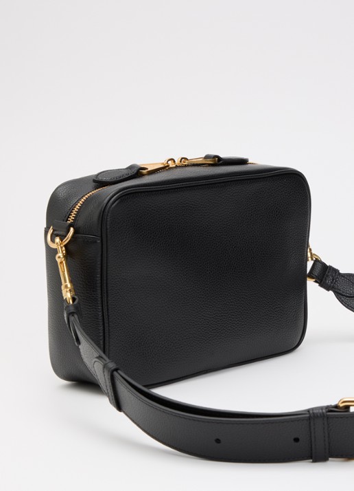 Mulberry Darley crossbodytas van leer met verstelbare schouderriem  - achterkant zwart