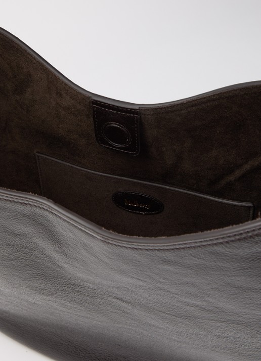 Mulberry Hackney schoudertas van leer - detail donkerbruin