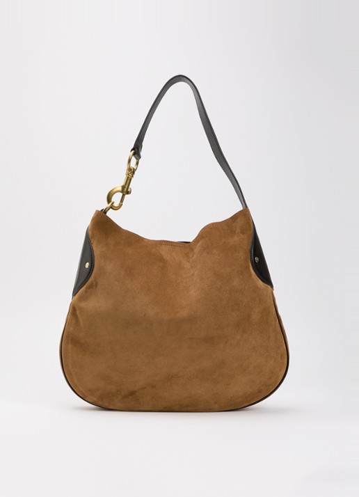 Mulberry Hackney schoudertas van suède met details van leer