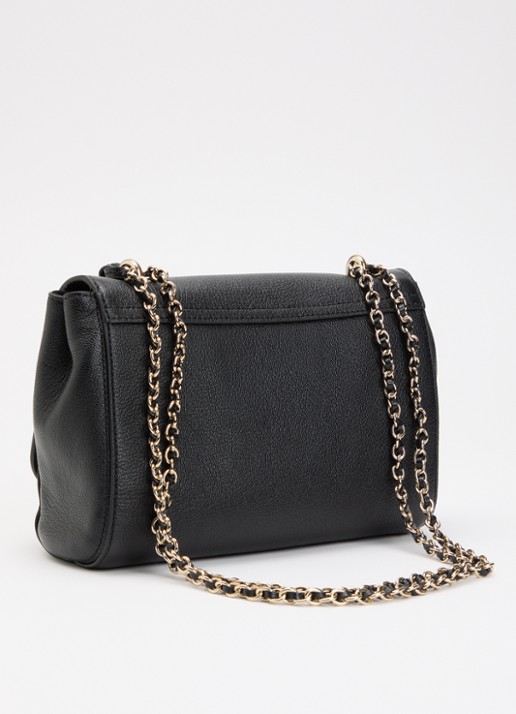 Mulberry Lily crossbodytas van leer met verstelbare schouderriem - achterkant 6 zwart