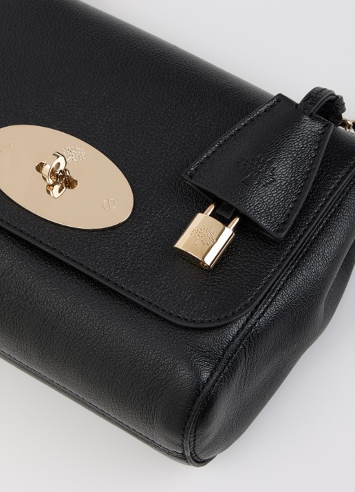 Mulberry Lily crossbodytas van leer met verstelbare schouderriem - detail 4 zwart