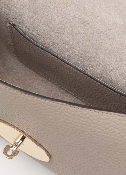 Mulberry Lily crossbodytas van leer met verstelbare schouderriem - detail 2 donkerkhaki