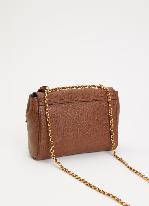Mulberry Lily crossbodytas van leer met verstelbare schouderriem - achterkant oranjebruin