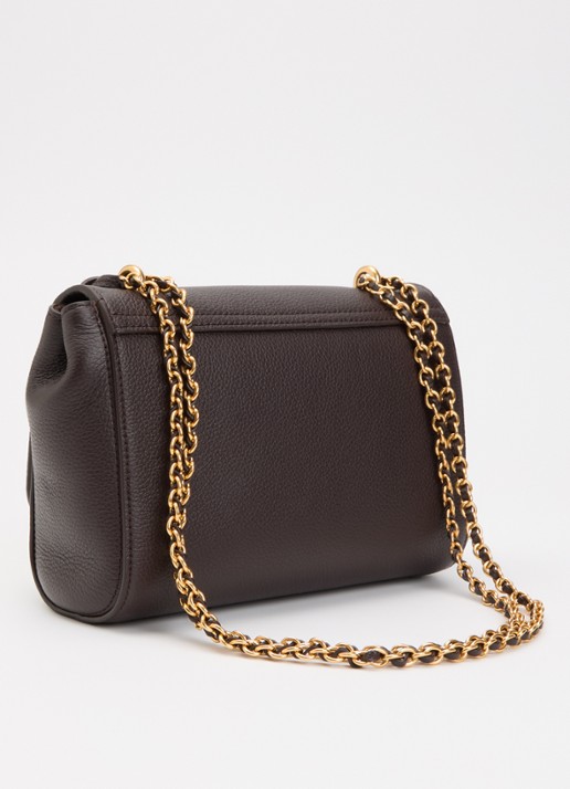 Mulberry Lily Small crossbodytas met verstelbare schouderriem - achterkant 6 chocoladebruin