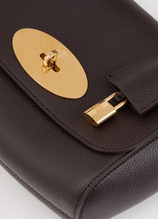 Mulberry Lily Small crossbodytas met verstelbare schouderriem - detail 5 chocoladebruin