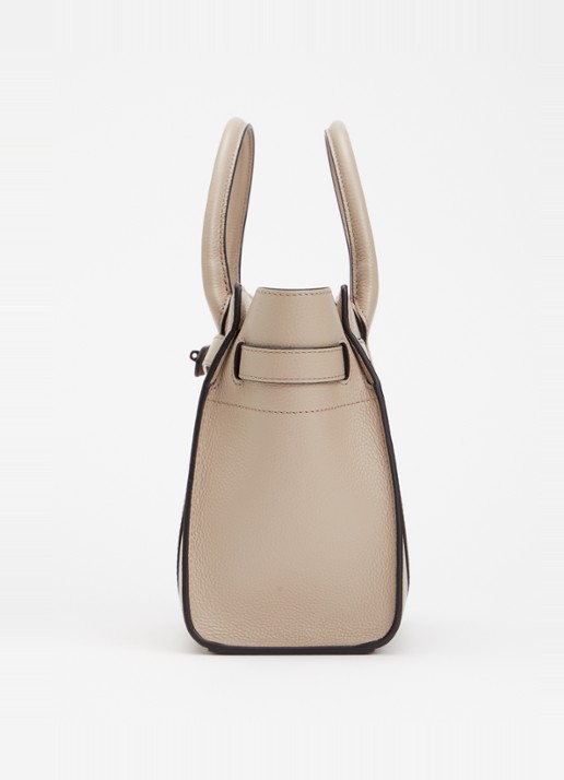 Mulberry Mini Zipped Bayswater handtas van leer met afneembare schouderriem - detail 2 beige