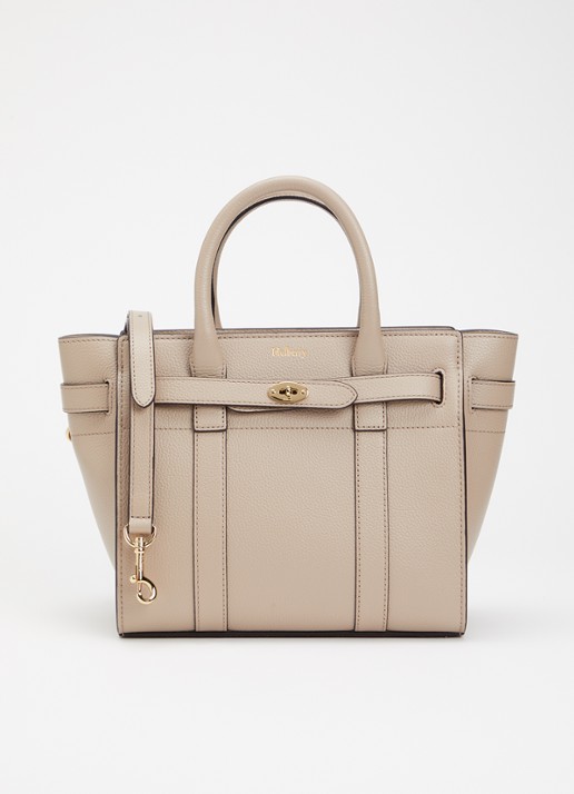 Mulberry Mini Zipped Bayswater handtas van leer met afneembare schouderriem