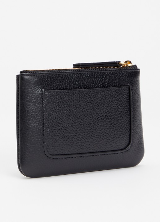 Mulberry Portemonnee van leer met logo - achterkant 3 zwart