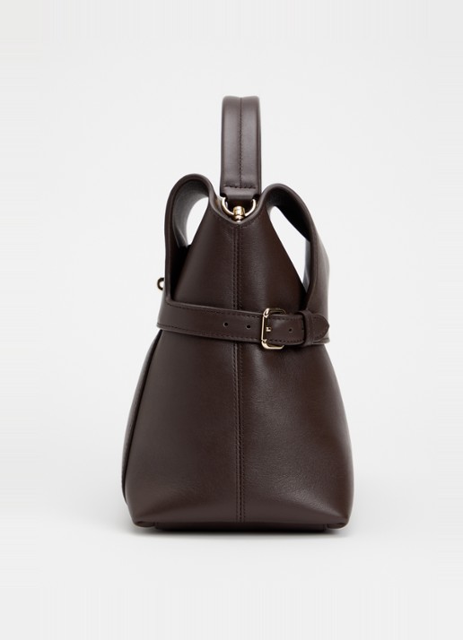 Mulberry Stevie handtas van leer met afneembare schouderriem - detail 2 donkerbruin